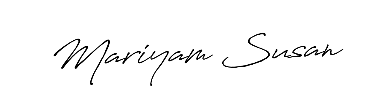 You should practise on your own different ways (Antro_Vectra_Bolder) to write your name (Mariyam Susan) in signature. don't let someone else do it for you. Mariyam Susan signature style 7 images and pictures png