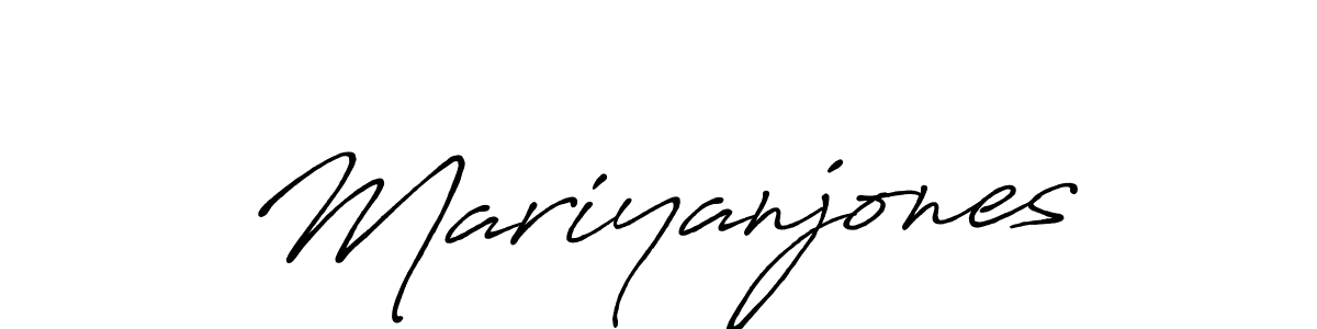 Design your own signature with our free online signature maker. With this signature software, you can create a handwritten (Antro_Vectra_Bolder) signature for name Mariyanjones. Mariyanjones signature style 7 images and pictures png