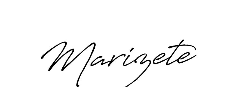 Use a signature maker to create a handwritten signature online. With this signature software, you can design (Antro_Vectra_Bolder) your own signature for name Marizete. Marizete signature style 7 images and pictures png