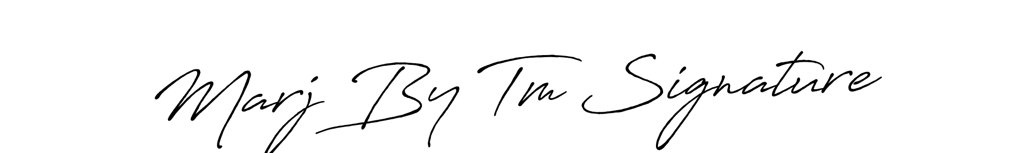 How to make Marj By Tm Signature name signature. Use Antro_Vectra_Bolder style for creating short signs online. This is the latest handwritten sign. Marj By Tm Signature signature style 7 images and pictures png