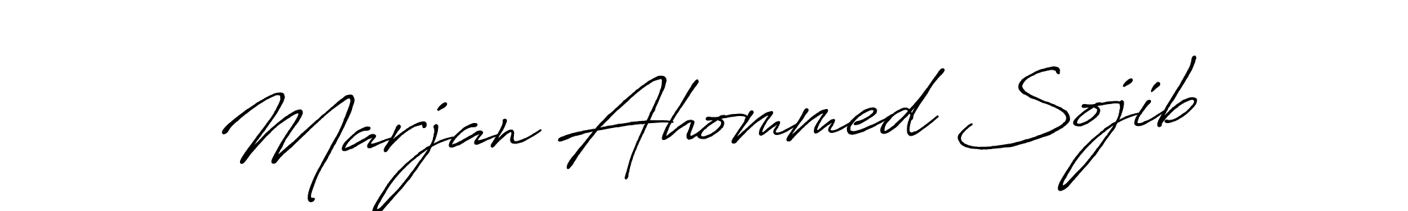 Antro_Vectra_Bolder is a professional signature style that is perfect for those who want to add a touch of class to their signature. It is also a great choice for those who want to make their signature more unique. Get Marjan Ahommed Sojib name to fancy signature for free. Marjan Ahommed Sojib signature style 7 images and pictures png