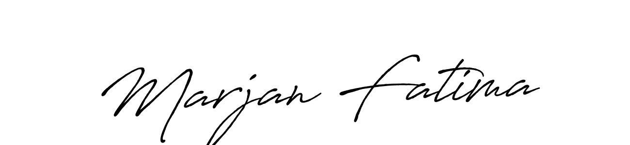 Marjan Fatima stylish signature style. Best Handwritten Sign (Antro_Vectra_Bolder) for my name. Handwritten Signature Collection Ideas for my name Marjan Fatima. Marjan Fatima signature style 7 images and pictures png