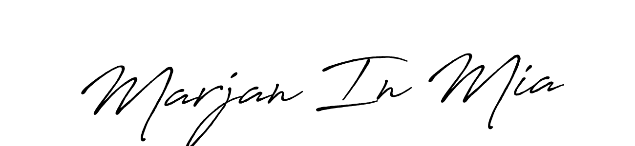Use a signature maker to create a handwritten signature online. With this signature software, you can design (Antro_Vectra_Bolder) your own signature for name Marjan In Mia. Marjan In Mia signature style 7 images and pictures png