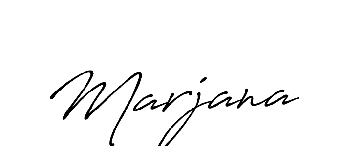 Make a beautiful signature design for name Marjana. With this signature (Antro_Vectra_Bolder) style, you can create a handwritten signature for free. Marjana signature style 7 images and pictures png