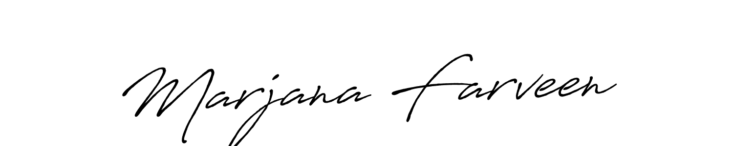 Also You can easily find your signature by using the search form. We will create Marjana Farveen name handwritten signature images for you free of cost using Antro_Vectra_Bolder sign style. Marjana Farveen signature style 7 images and pictures png