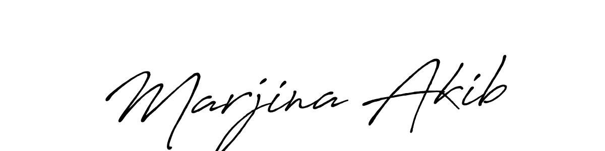Make a beautiful signature design for name Marjina Akib. Use this online signature maker to create a handwritten signature for free. Marjina Akib signature style 7 images and pictures png