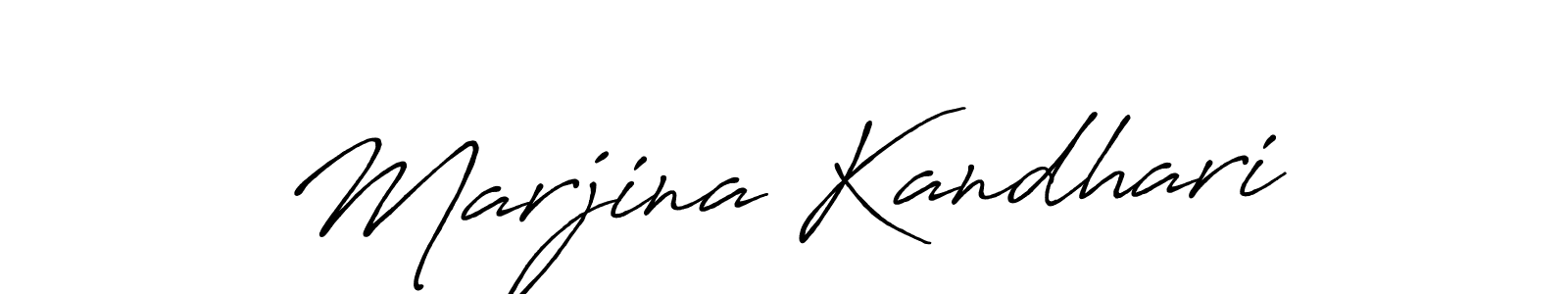 Design your own signature with our free online signature maker. With this signature software, you can create a handwritten (Antro_Vectra_Bolder) signature for name Marjina Kandhari. Marjina Kandhari signature style 7 images and pictures png