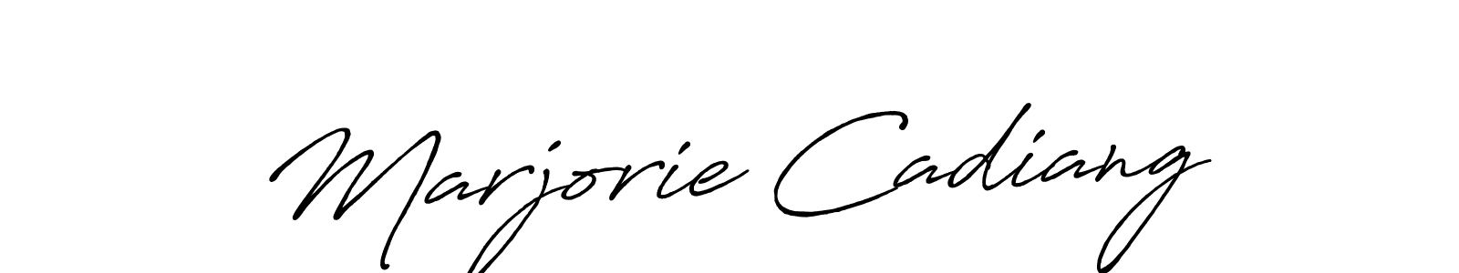 Also You can easily find your signature by using the search form. We will create Marjorie Cadiang name handwritten signature images for you free of cost using Antro_Vectra_Bolder sign style. Marjorie Cadiang signature style 7 images and pictures png