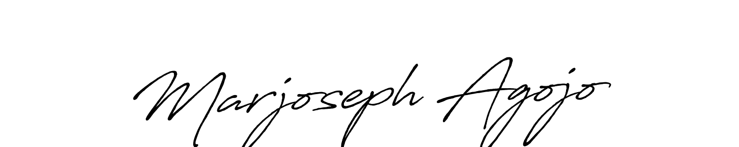 How to make Marjoseph Agojo name signature. Use Antro_Vectra_Bolder style for creating short signs online. This is the latest handwritten sign. Marjoseph Agojo signature style 7 images and pictures png