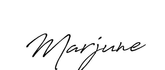 Create a beautiful signature design for name Marjune. With this signature (Antro_Vectra_Bolder) fonts, you can make a handwritten signature for free. Marjune signature style 7 images and pictures png