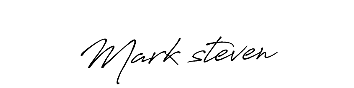 How to make Mark steven name signature. Use Antro_Vectra_Bolder style for creating short signs online. This is the latest handwritten sign. Mark steven signature style 7 images and pictures png