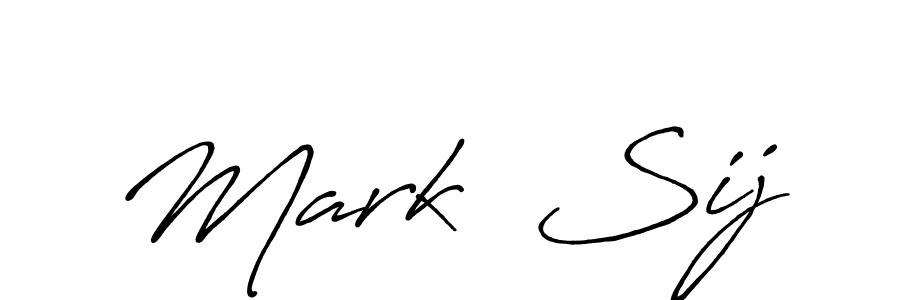 Create a beautiful signature design for name Mark  Sij. With this signature (Antro_Vectra_Bolder) fonts, you can make a handwritten signature for free. Mark  Sij signature style 7 images and pictures png