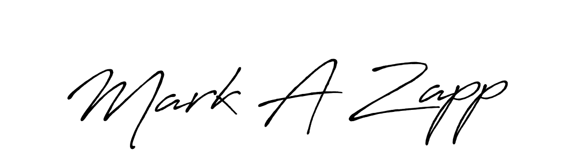 Mark A Zapp stylish signature style. Best Handwritten Sign (Antro_Vectra_Bolder) for my name. Handwritten Signature Collection Ideas for my name Mark A Zapp. Mark A Zapp signature style 7 images and pictures png