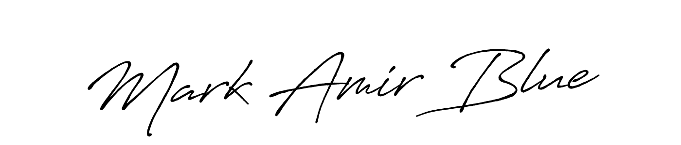 Make a short Mark Amir Blue signature style. Manage your documents anywhere anytime using Antro_Vectra_Bolder. Create and add eSignatures, submit forms, share and send files easily. Mark Amir Blue signature style 7 images and pictures png