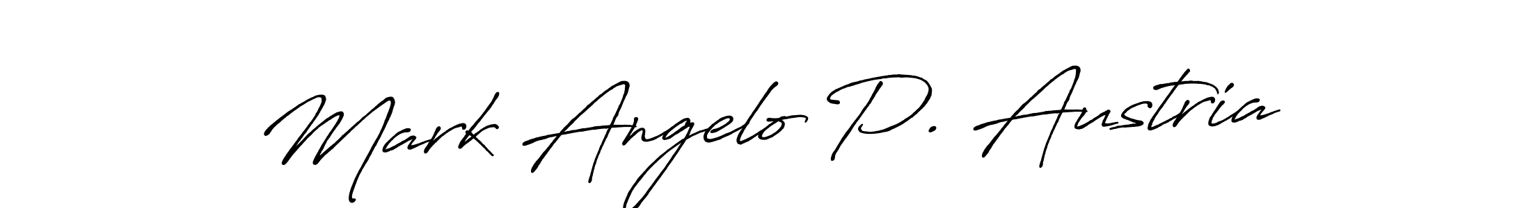 if you are searching for the best signature style for your name Mark Angelo P. Austria. so please give up your signature search. here we have designed multiple signature styles  using Antro_Vectra_Bolder. Mark Angelo P. Austria signature style 7 images and pictures png