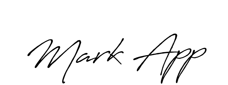 Use a signature maker to create a handwritten signature online. With this signature software, you can design (Antro_Vectra_Bolder) your own signature for name Mark App. Mark App signature style 7 images and pictures png