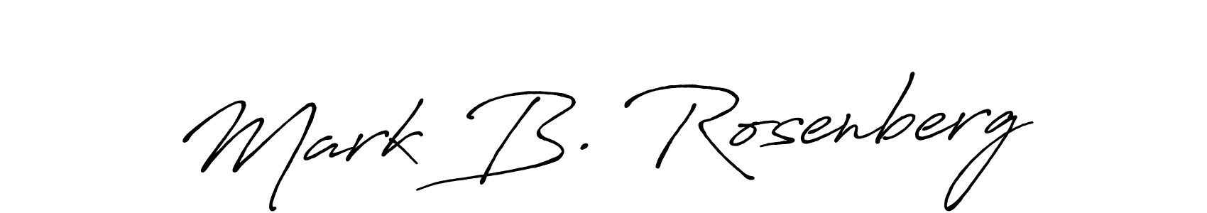 Use a signature maker to create a handwritten signature online. With this signature software, you can design (Antro_Vectra_Bolder) your own signature for name Mark B. Rosenberg. Mark B. Rosenberg signature style 7 images and pictures png