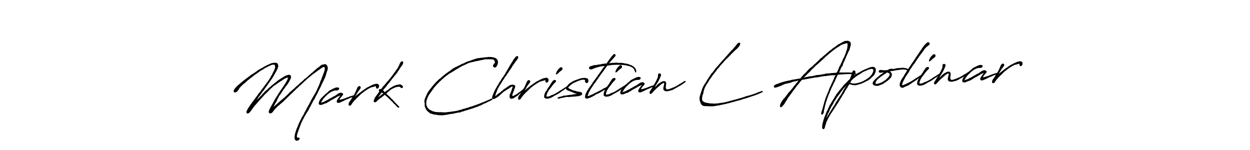 You should practise on your own different ways (Antro_Vectra_Bolder) to write your name (Mark Christian L Apolinar) in signature. don't let someone else do it for you. Mark Christian L Apolinar signature style 7 images and pictures png