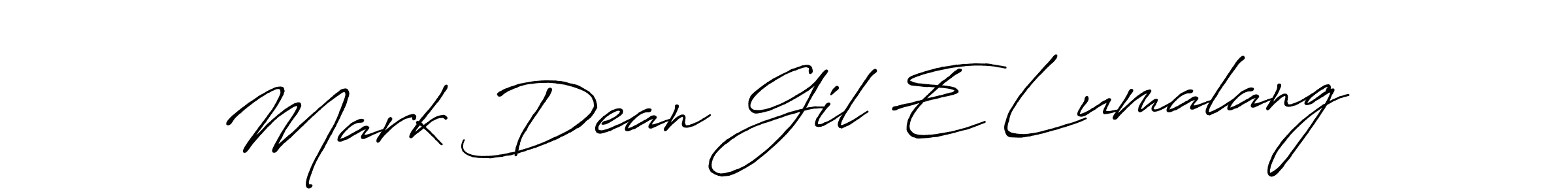 The best way (Antro_Vectra_Bolder) to make a short signature is to pick only two or three words in your name. The name Mark Dean Gil E Lumalang include a total of six letters. For converting this name. Mark Dean Gil E Lumalang signature style 7 images and pictures png