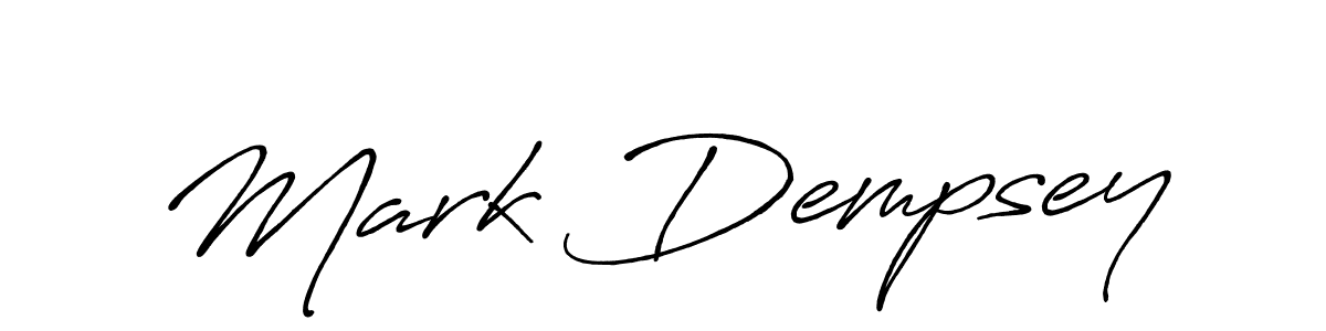 Mark Dempsey stylish signature style. Best Handwritten Sign (Antro_Vectra_Bolder) for my name. Handwritten Signature Collection Ideas for my name Mark Dempsey. Mark Dempsey signature style 7 images and pictures png