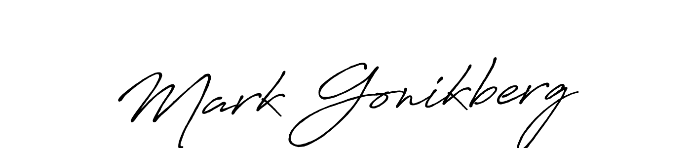 if you are searching for the best signature style for your name Mark Gonikberg. so please give up your signature search. here we have designed multiple signature styles  using Antro_Vectra_Bolder. Mark Gonikberg signature style 7 images and pictures png