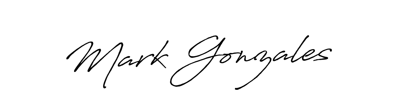 Create a beautiful signature design for name Mark Gonzales. With this signature (Antro_Vectra_Bolder) fonts, you can make a handwritten signature for free. Mark Gonzales signature style 7 images and pictures png