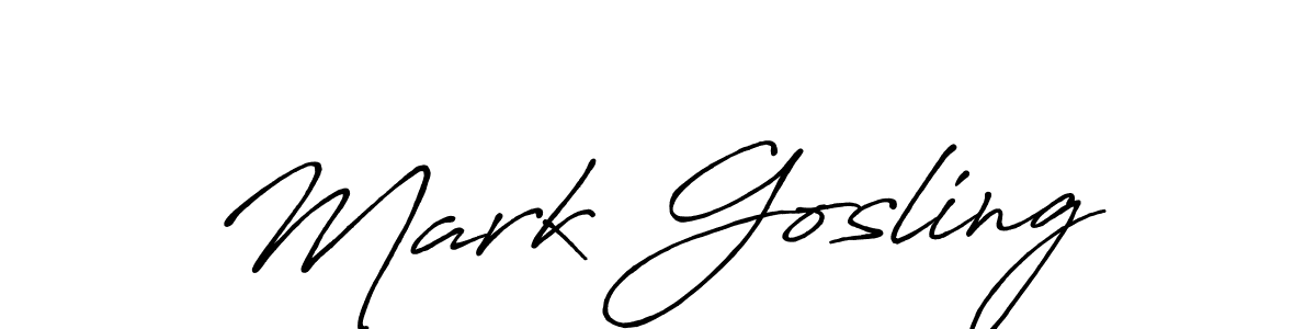 Mark Gosling stylish signature style. Best Handwritten Sign (Antro_Vectra_Bolder) for my name. Handwritten Signature Collection Ideas for my name Mark Gosling. Mark Gosling signature style 7 images and pictures png