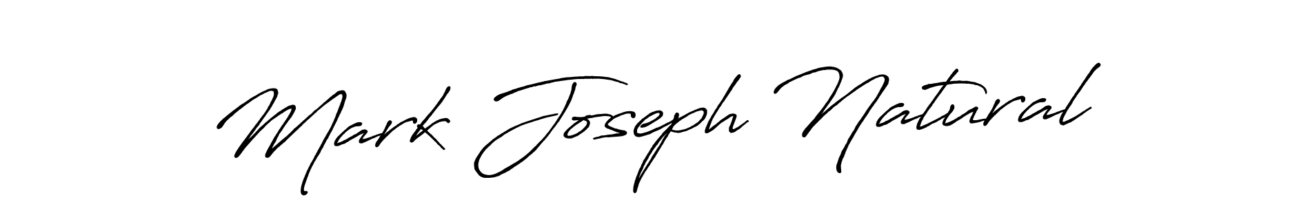 Create a beautiful signature design for name Mark Joseph Natural. With this signature (Antro_Vectra_Bolder) fonts, you can make a handwritten signature for free. Mark Joseph Natural signature style 7 images and pictures png