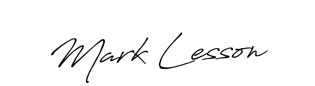 Also we have Mark Lesson name is the best signature style. Create professional handwritten signature collection using Antro_Vectra_Bolder autograph style. Mark Lesson signature style 7 images and pictures png