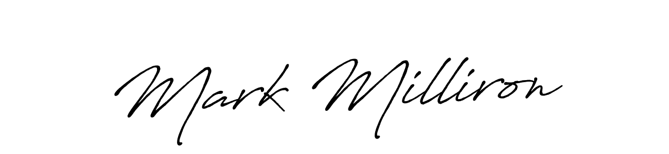 Create a beautiful signature design for name Mark Milliron. With this signature (Antro_Vectra_Bolder) fonts, you can make a handwritten signature for free. Mark Milliron signature style 7 images and pictures png