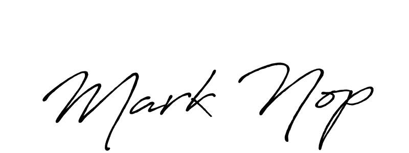 Use a signature maker to create a handwritten signature online. With this signature software, you can design (Antro_Vectra_Bolder) your own signature for name Mark Nop. Mark Nop signature style 7 images and pictures png