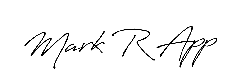 Make a beautiful signature design for name Mark R App. With this signature (Antro_Vectra_Bolder) style, you can create a handwritten signature for free. Mark R App signature style 7 images and pictures png