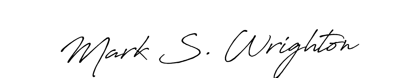 Also You can easily find your signature by using the search form. We will create Mark S. Wrighton name handwritten signature images for you free of cost using Antro_Vectra_Bolder sign style. Mark S. Wrighton signature style 7 images and pictures png