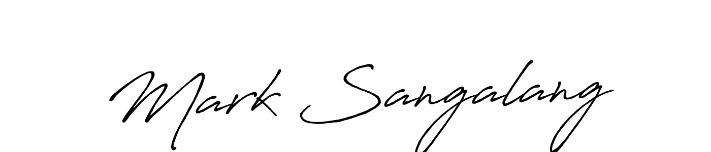 Design your own signature with our free online signature maker. With this signature software, you can create a handwritten (Antro_Vectra_Bolder) signature for name Mark Sangalang. Mark Sangalang signature style 7 images and pictures png