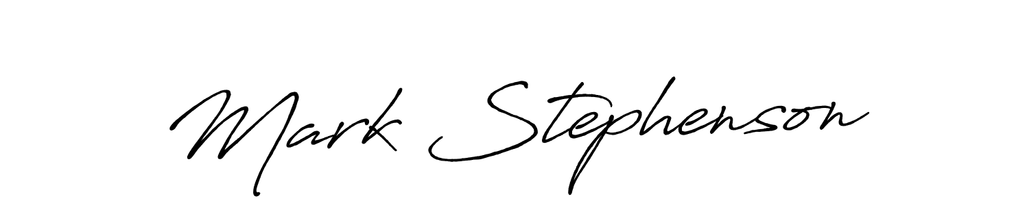 How to make Mark Stephenson name signature. Use Antro_Vectra_Bolder style for creating short signs online. This is the latest handwritten sign. Mark Stephenson signature style 7 images and pictures png