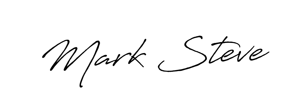 Design your own signature with our free online signature maker. With this signature software, you can create a handwritten (Antro_Vectra_Bolder) signature for name Mark Steve. Mark Steve signature style 7 images and pictures png