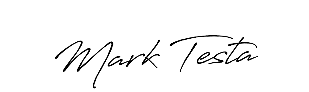 Design your own signature with our free online signature maker. With this signature software, you can create a handwritten (Antro_Vectra_Bolder) signature for name Mark Testa. Mark Testa signature style 7 images and pictures png