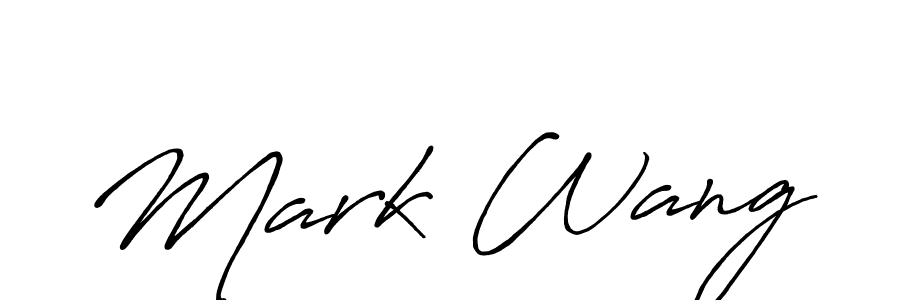 Make a beautiful signature design for name Mark Wang. With this signature (Antro_Vectra_Bolder) style, you can create a handwritten signature for free. Mark Wang signature style 7 images and pictures png