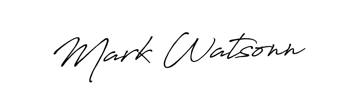 Create a beautiful signature design for name Mark Watsonn. With this signature (Antro_Vectra_Bolder) fonts, you can make a handwritten signature for free. Mark Watsonn signature style 7 images and pictures png
