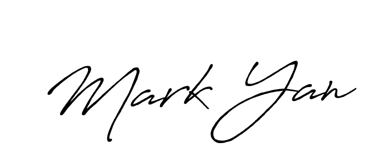 How to make Mark Yan name signature. Use Antro_Vectra_Bolder style for creating short signs online. This is the latest handwritten sign. Mark Yan signature style 7 images and pictures png