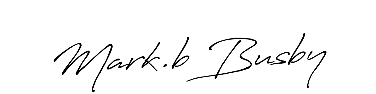 Create a beautiful signature design for name Mark.b Busby. With this signature (Antro_Vectra_Bolder) fonts, you can make a handwritten signature for free. Mark.b Busby signature style 7 images and pictures png