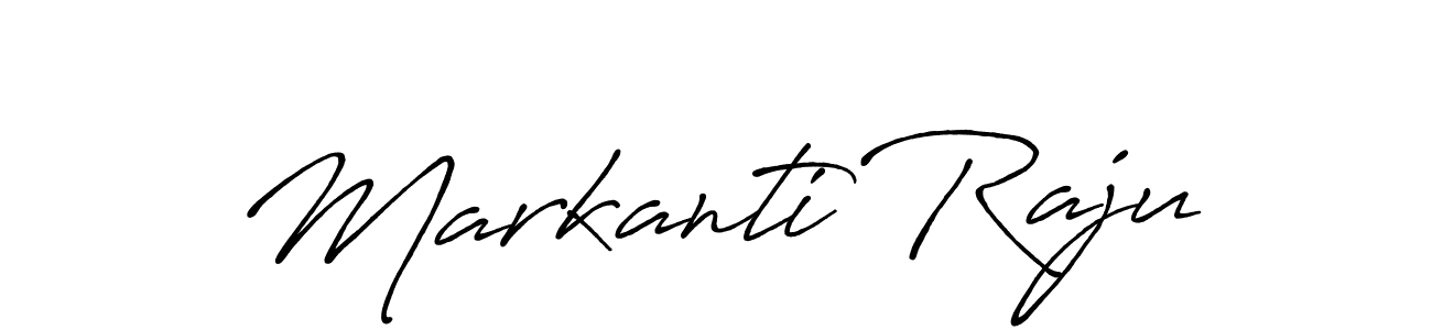 Design your own signature with our free online signature maker. With this signature software, you can create a handwritten (Antro_Vectra_Bolder) signature for name Markanti Raju. Markanti Raju signature style 7 images and pictures png