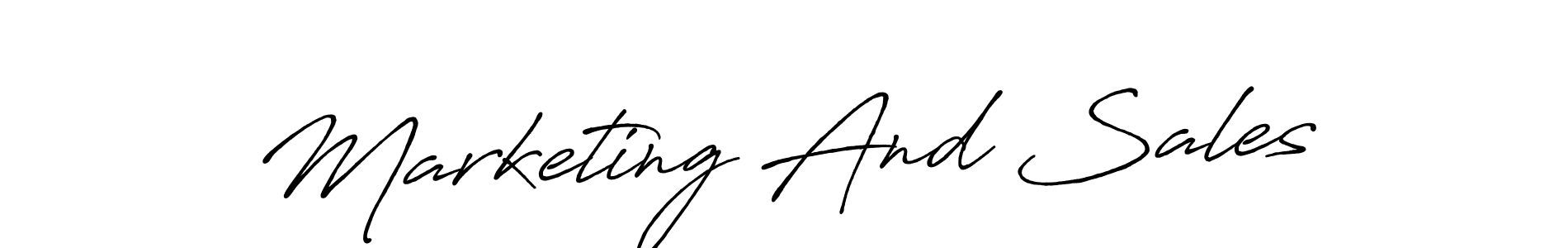 How to make Marketing And Sales name signature. Use Antro_Vectra_Bolder style for creating short signs online. This is the latest handwritten sign. Marketing And Sales signature style 7 images and pictures png