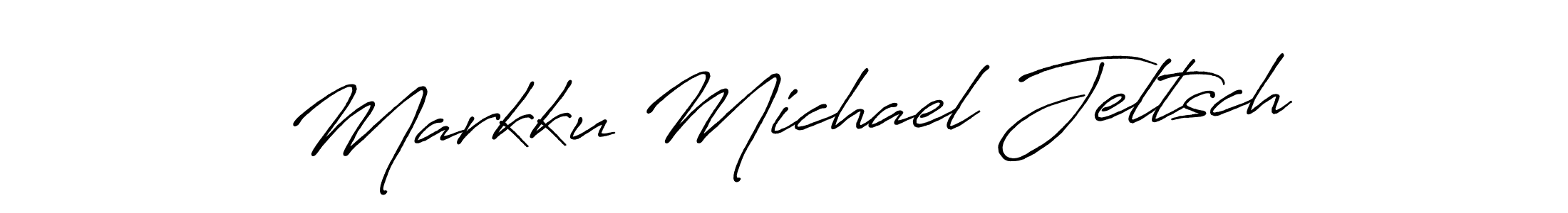 Make a beautiful signature design for name Markku Michael Jeltsch. With this signature (Antro_Vectra_Bolder) style, you can create a handwritten signature for free. Markku Michael Jeltsch signature style 7 images and pictures png