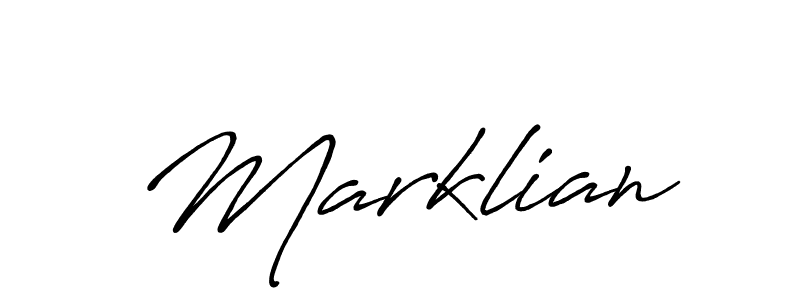 Create a beautiful signature design for name Marklian. With this signature (Antro_Vectra_Bolder) fonts, you can make a handwritten signature for free. Marklian signature style 7 images and pictures png