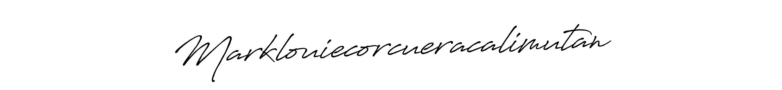 This is the best signature style for the Marklouiecorcueracalimutan name. Also you like these signature font (Antro_Vectra_Bolder). Mix name signature. Marklouiecorcueracalimutan signature style 7 images and pictures png