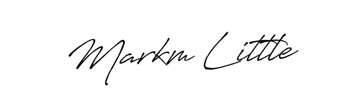 How to make Markm Little name signature. Use Antro_Vectra_Bolder style for creating short signs online. This is the latest handwritten sign. Markm Little signature style 7 images and pictures png