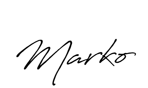 Also we have Marko name is the best signature style. Create professional handwritten signature collection using Antro_Vectra_Bolder autograph style. Marko signature style 7 images and pictures png