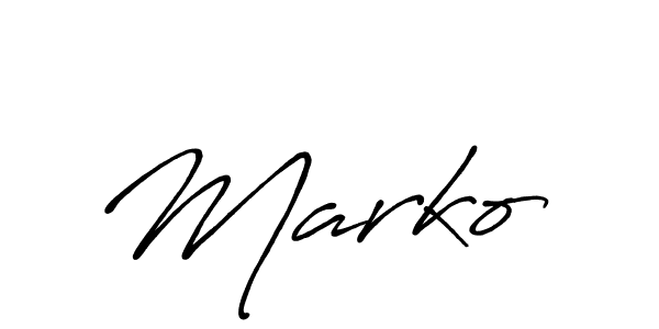 Use a signature maker to create a handwritten signature online. With this signature software, you can design (Antro_Vectra_Bolder) your own signature for name Marko . Marko  signature style 7 images and pictures png