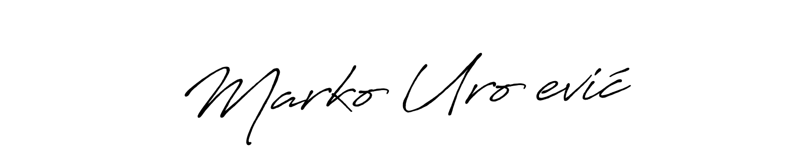 Antro_Vectra_Bolder is a professional signature style that is perfect for those who want to add a touch of class to their signature. It is also a great choice for those who want to make their signature more unique. Get Marko Urošević name to fancy signature for free. Marko Urošević signature style 7 images and pictures png